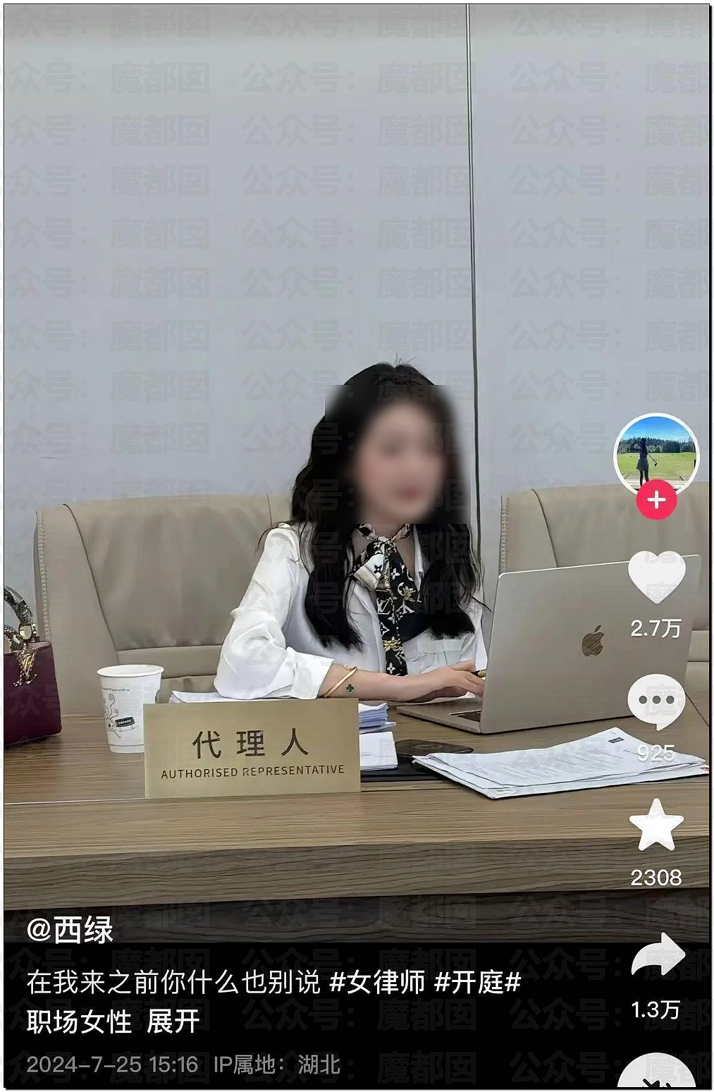 震撼！律师圈大瓜！超美白皙巨峰网红美女律师被律师报警（组图） - 13