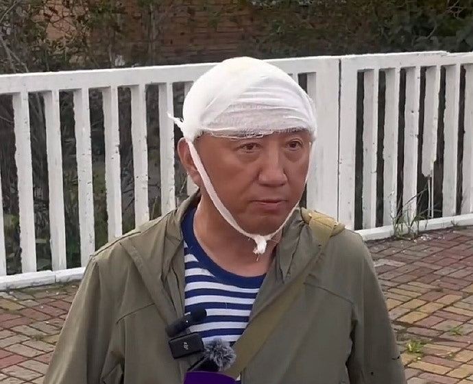 遭乌克兰无人机击中,中国记者头部受伤(组图) - 2