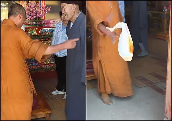 老夫妻祭拜遭五台山僧人驱赶：区区一袋米就想许愿（组图） - 1