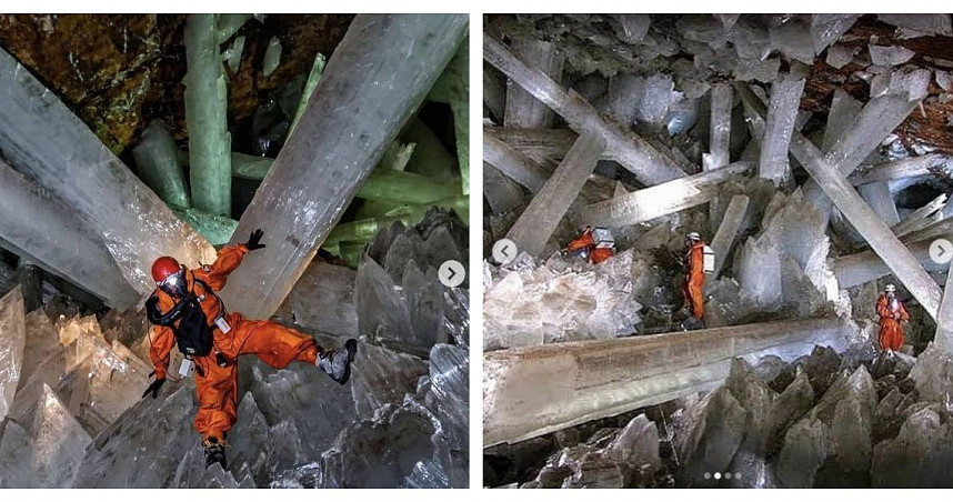 墨西哥地底最致命奇景！澳洲专家：水晶洞美得像自然西斯汀礼拜堂，数分钟恐夺命（组图） - 1