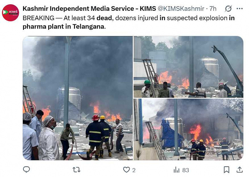 35人死亡！制药厂爆炸，工人被震飞数米外，厂房整栋倒塌（视频/组图） - 3