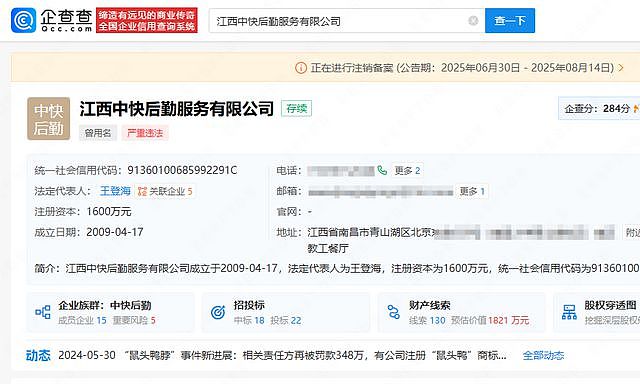 “鼠头鸭脖”涉事公司拟注销，原因为决议解散（组图） - 2
