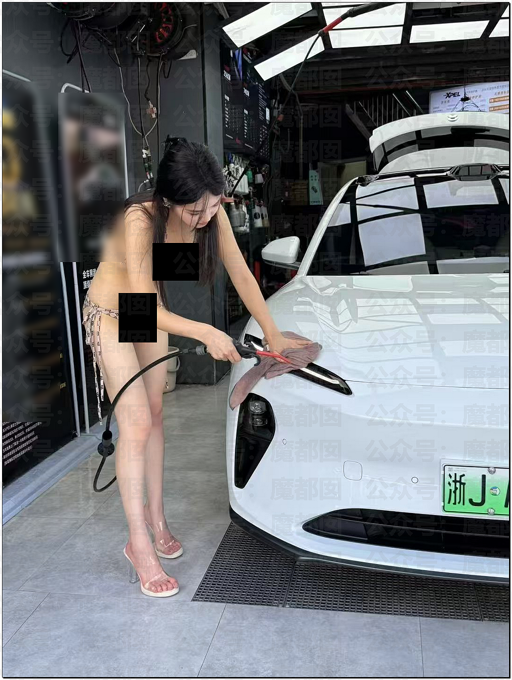 全网热议！洗车行请热辣比基尼美女洗车，店家称是“男人的浪漫”（组图） - 1
