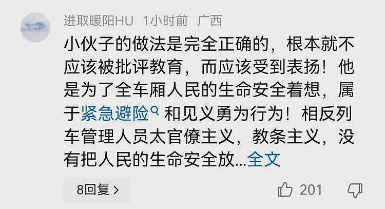 最新进展!砸火车玻璃的小伙没事了,警方回应:批评教育未拘留(组图) - 4
