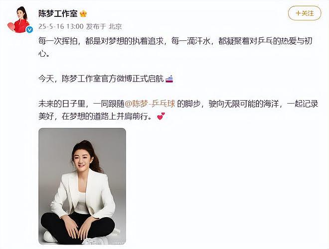 31岁陈梦退出世界排名,被妈妈嫌弃“没心没肺”,她躺平了?(组图) - 2