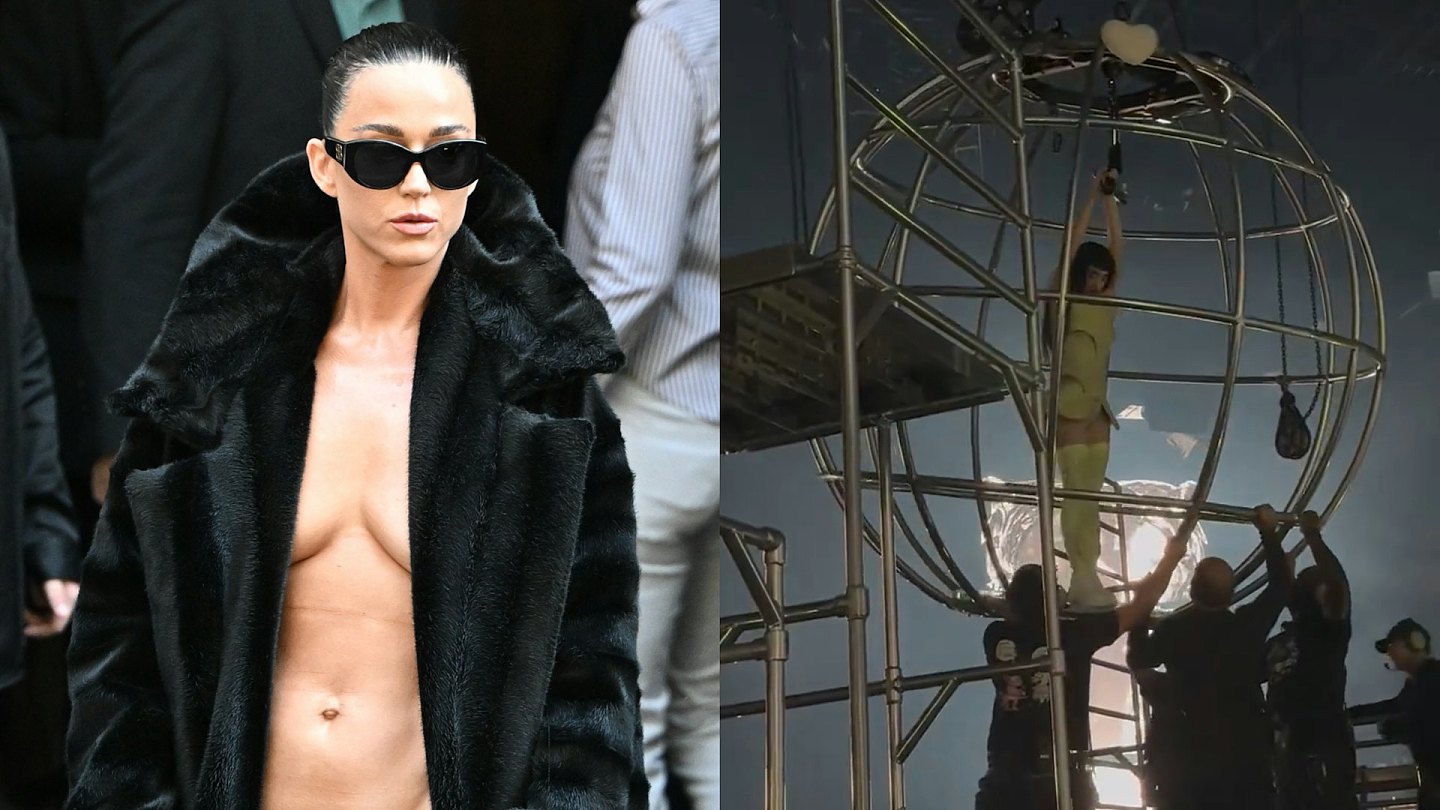 Katy Perry南澳巡唱险遇意外，半空劲歌热舞被困金属球体（组图） - 1
