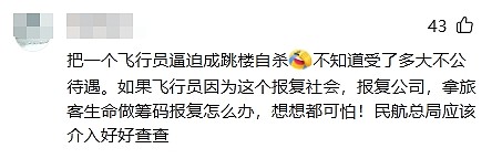 南航机长因工作纠纷捅伤领导后跳楼自杀，网友称其“不报复社会有良知”，胡锡进发声（组图） - 16