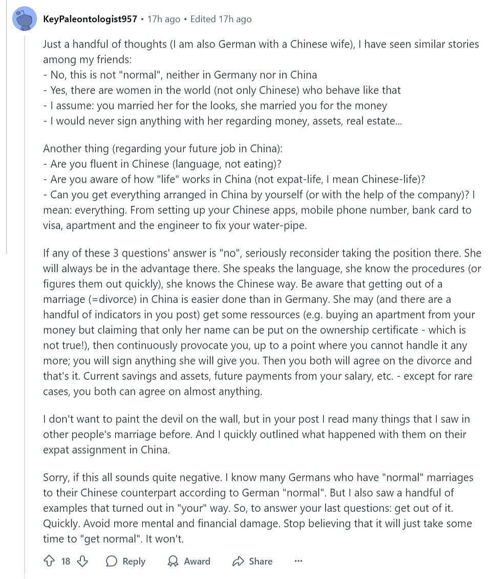 新婚不久，中国妻子突然来一句话，外国丈夫脸都绿了…（组图） - 16