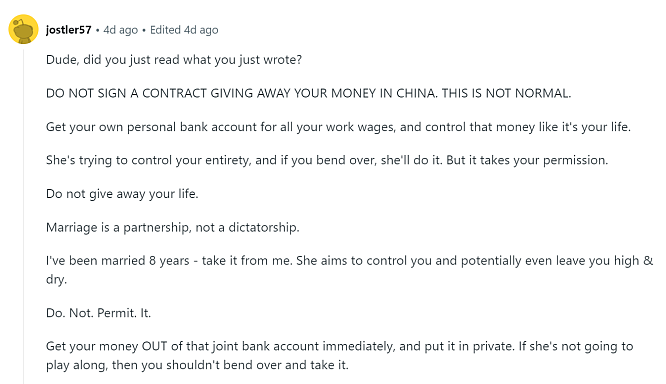 中国媳妇逼疯外国老公!新婚不久妻子突然说了一句话,他直接破防了...(组图) - 9