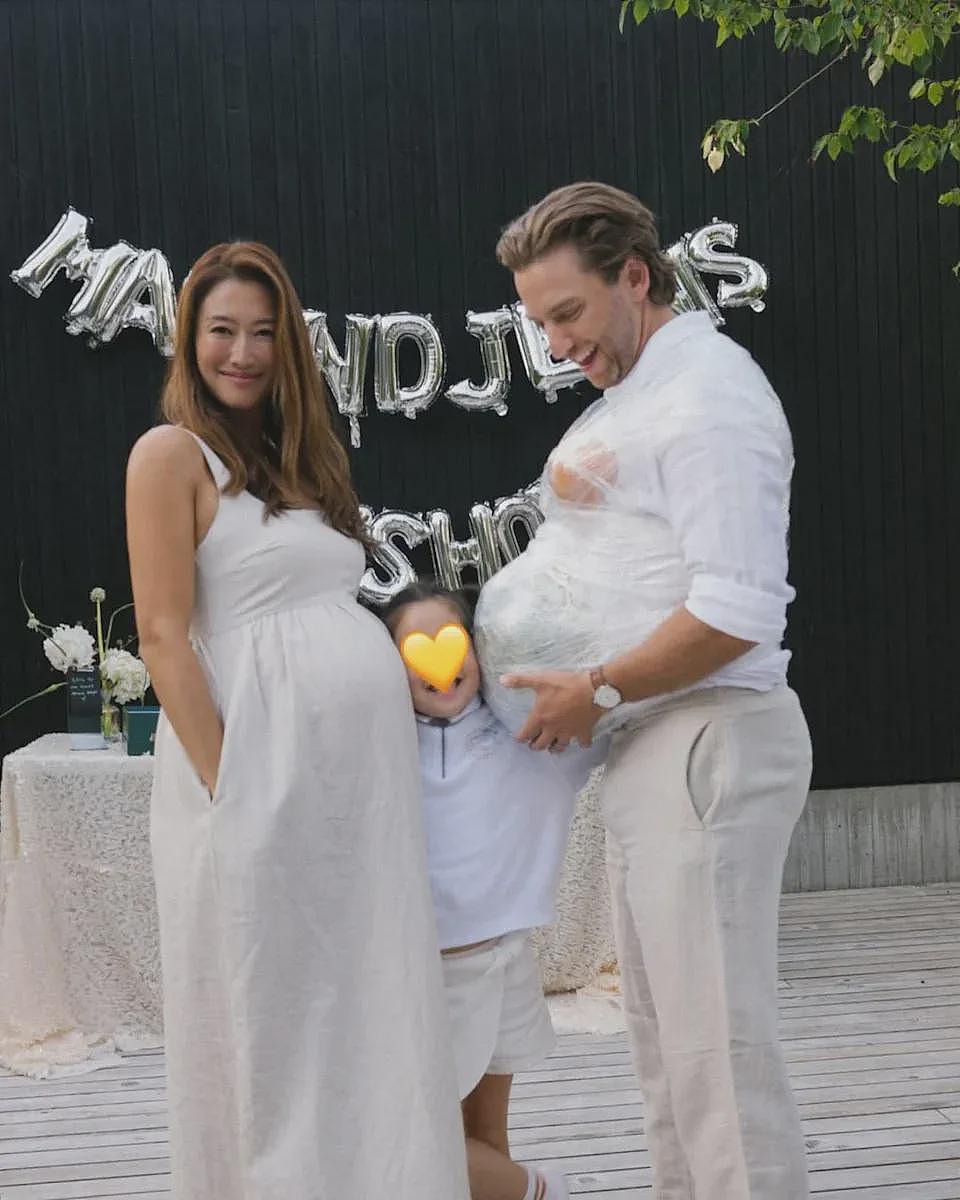 42岁谢婷婷携小7岁澳洲男友办二胎派对!9月孕肚戴钻石脐钉引争议(组图) - 8