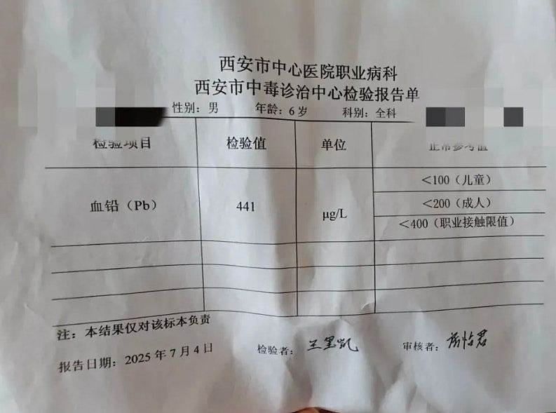 天水二百幼儿血铅中毒,家长赴西安治疗遭政府劝返:回甘肃去治(组图) - 4
