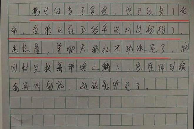 大爷写《我的母亲》作文火爆全网，网友：被深深打动（组图） - 3
