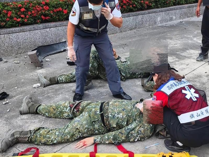 台汉光演习期间出意外，血染军车、台湾官兵满脸血躺地（组图） - 2