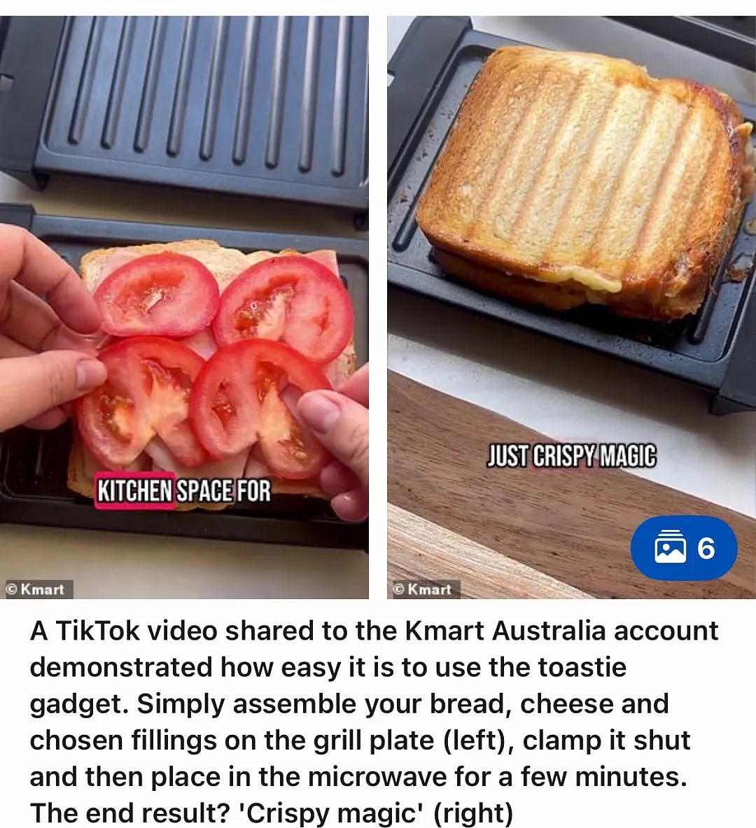 封神！Kmart上架厨房神器，分分钟复刻出“咖啡馆品质”酥脆三明治（组图） - 2