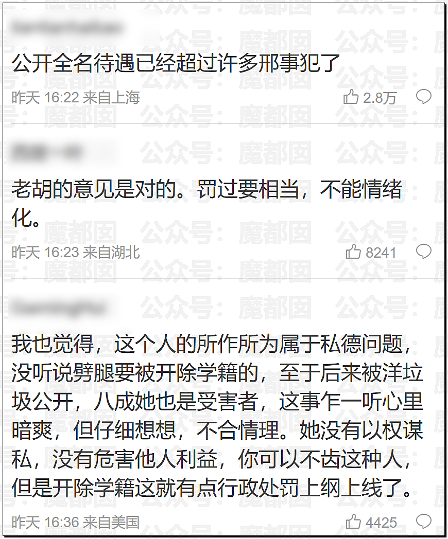 约炮外国人“有损国格”？大连工大开除女生事件引爆热议，胡锡进等多名大V发声（组图） - 14
