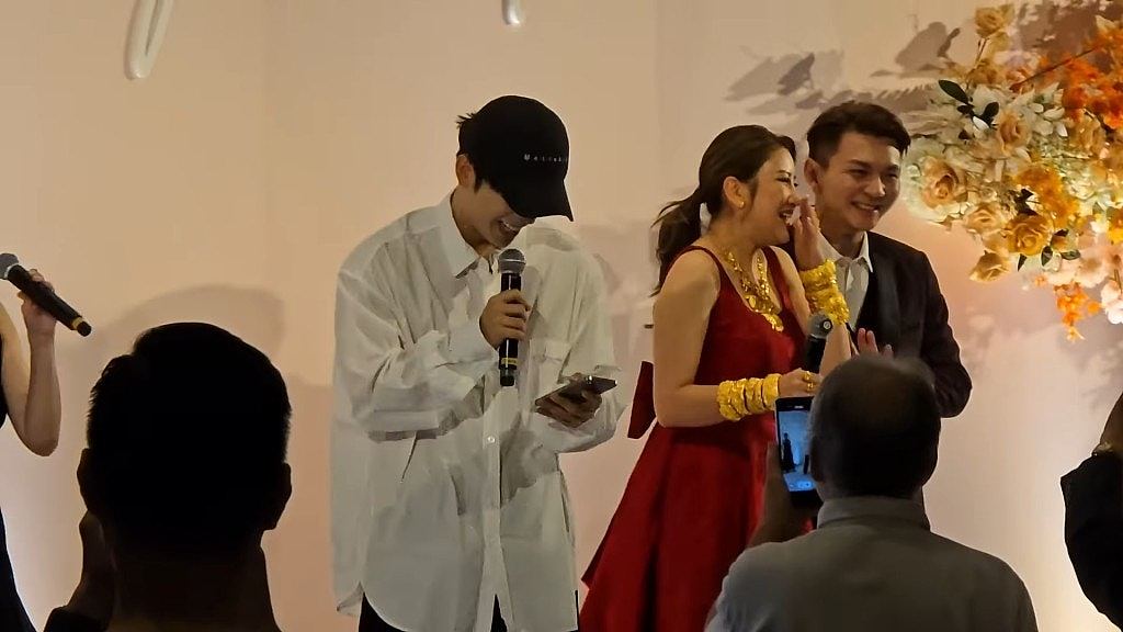 吴君如“嫁女”冬婶与吴君祥齐到贺，新娘子满身金器获Edan送情歌（组图） - 14
