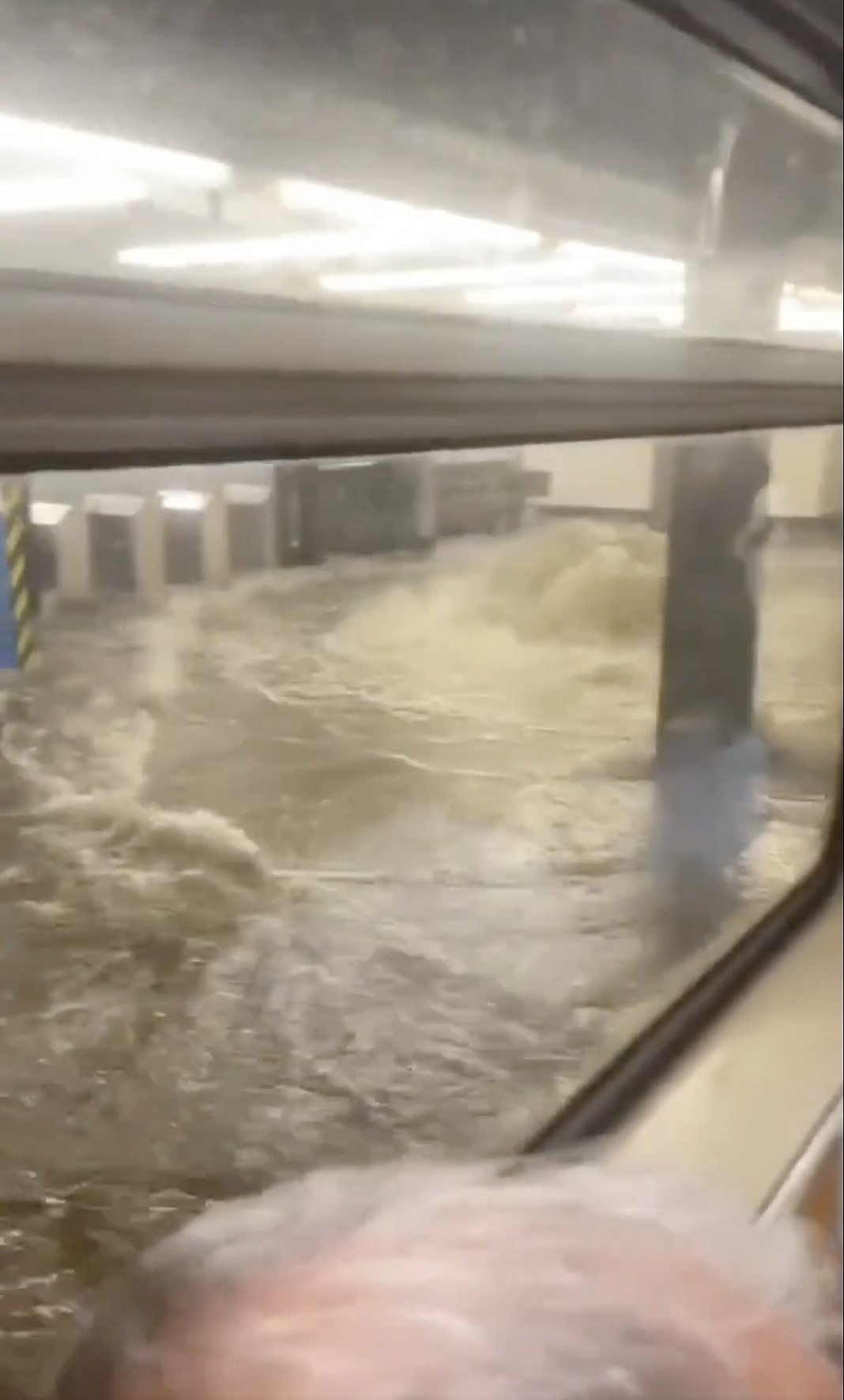 纽约暴雨来袭地铁水浸眼眉，乘客拍下月台被淹没一刻（视频/组图） - 2