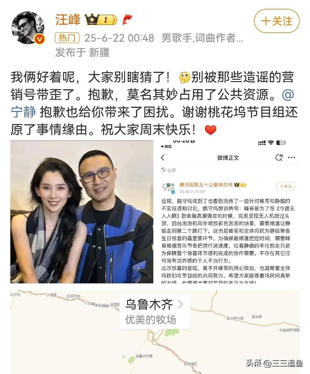 汪峰强势护女友11字回应恋情，IP地址暴露新疆森林（组图） - 8
