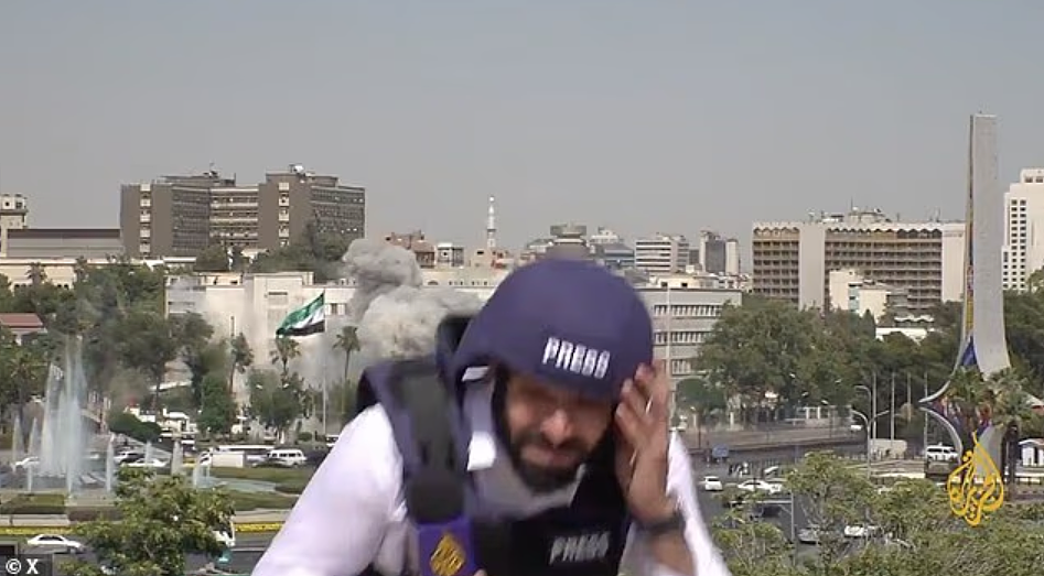 叙利亚美女主持人播报时突遭以色列空袭,下意识反应在网上被疯传(组图) - 5