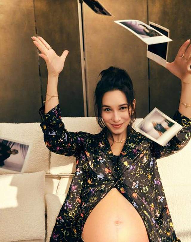 卢靖姗公开二胎预产期，挺大孕肚健身还抱着30斤的女儿，状态真好（组图） - 6