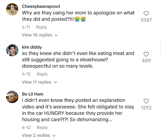 和白人老公吃大餐,把亲妈留在车上吃打包菜?!中国女生被网友骂爆,妈妈出来道歉...(组图) - 21