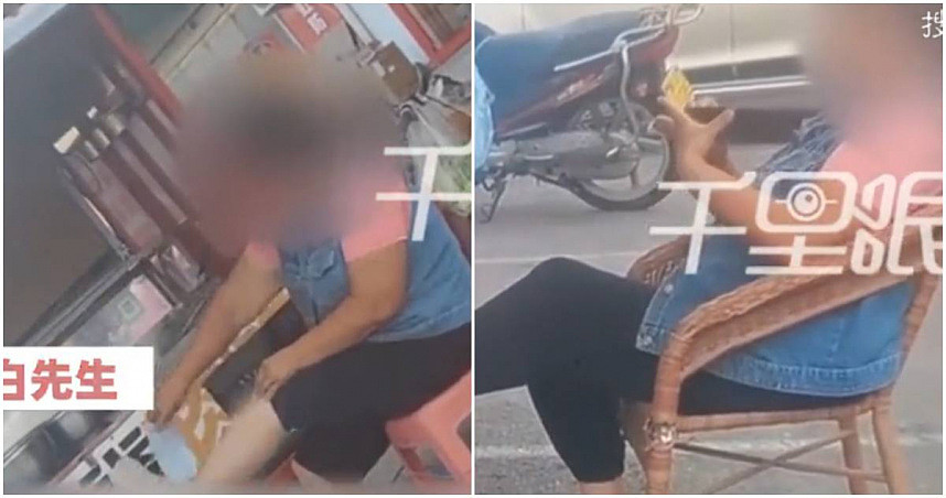 山东小吃摊惊见摊主拿菜刀“刮腿毛、削指甲”，目击者崩溃：客人来了又去切菜（视频/组图） - 1