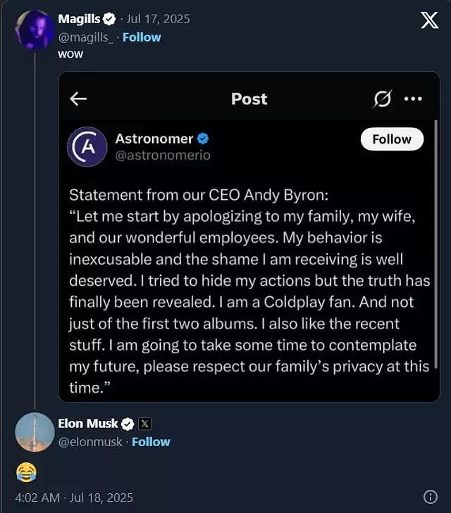 CEO和女下属演唱会被捉奸后持续发酵!双方被停职,面临天价离婚!出轨丑闻居然还令成人网站搜索猛增(组图) - 3