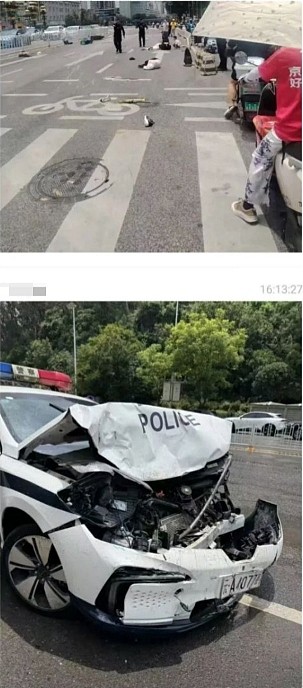 昆明市中心汽车冲撞人群致2死9伤!警车围堵被撞烂,多名特警持枪与车主对峙(视频/组图) - 7