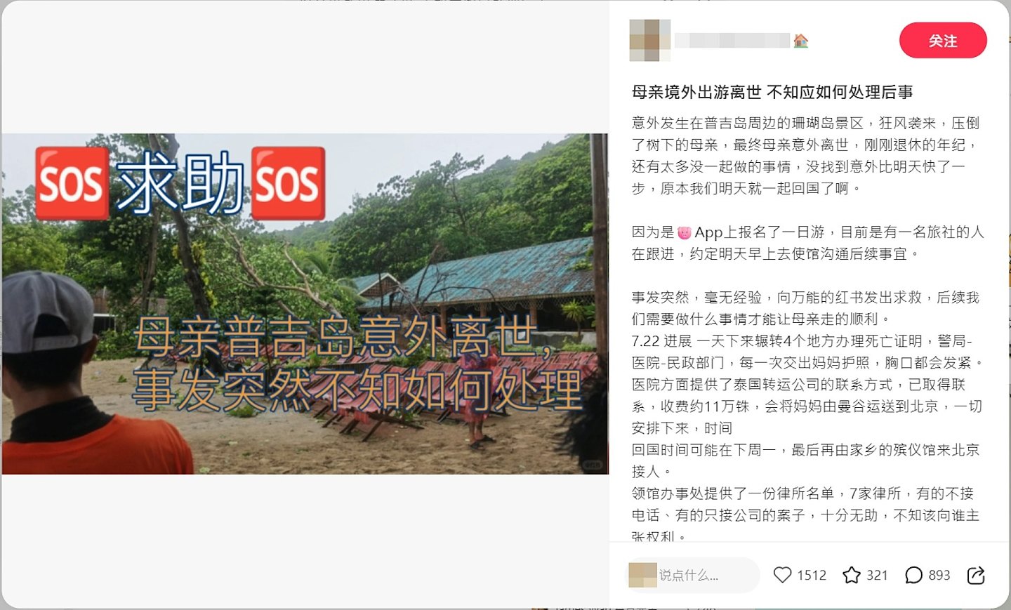 中国游客泰国遇暴风雨被大树砸死！女儿：原定次日回国（组图） - 3