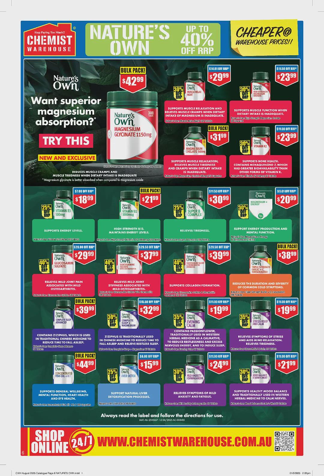【Chemist Warehouse】药店 7月24日至8月6日 优惠目录(组图) - 5