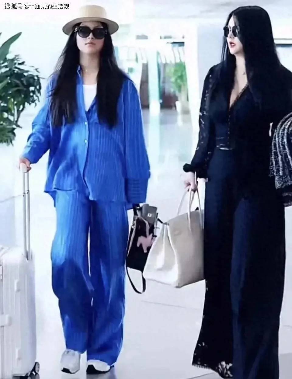 李湘王诗龄度假回国，李湘一身赘肉暴发户气质，王诗龄身材反弹（组图） - 4