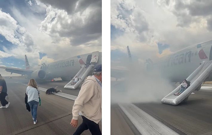 突发,墨尔本机场波音737撞了,机身巨大裂口!另一架737浓烟滚滚,数百乘客逃命(组图) - 7