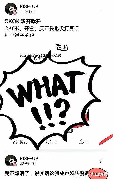 武大诬告女杨某媛发文：我不想活了，判决也没给我留活路”（组图） - 1