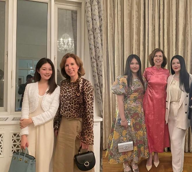 李湘携女参加英国贵族晚宴，托举式育儿惹争议，合照不等于人脉（组图） - 11