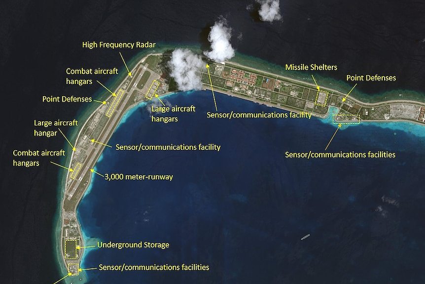 卫星图像显示中国南海基地扩建规模和速度惊人（图） - 1