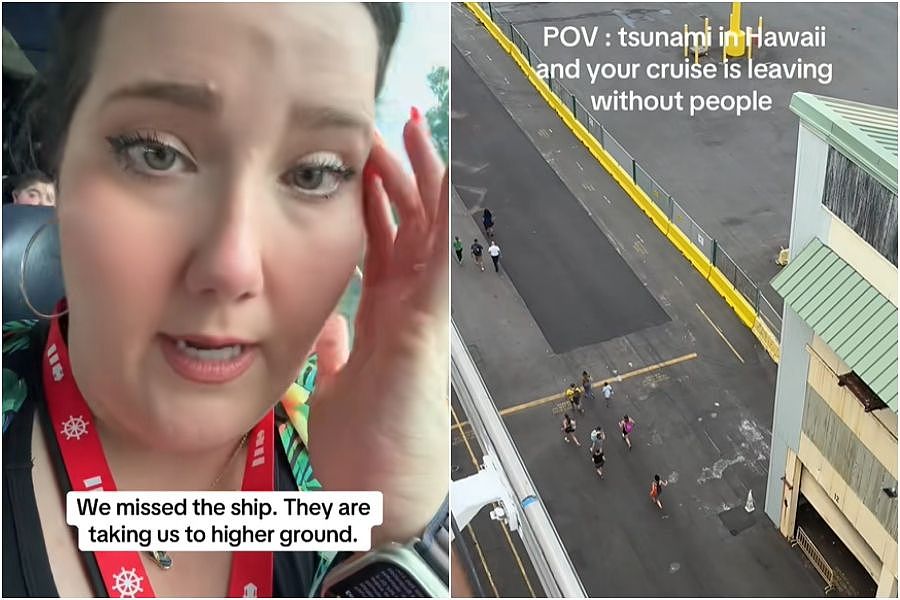 夏威夷掀海啸!“邮轮急撤”丢包600人,乘客惊恐狂奔画面曝光(视频/组图) - 1