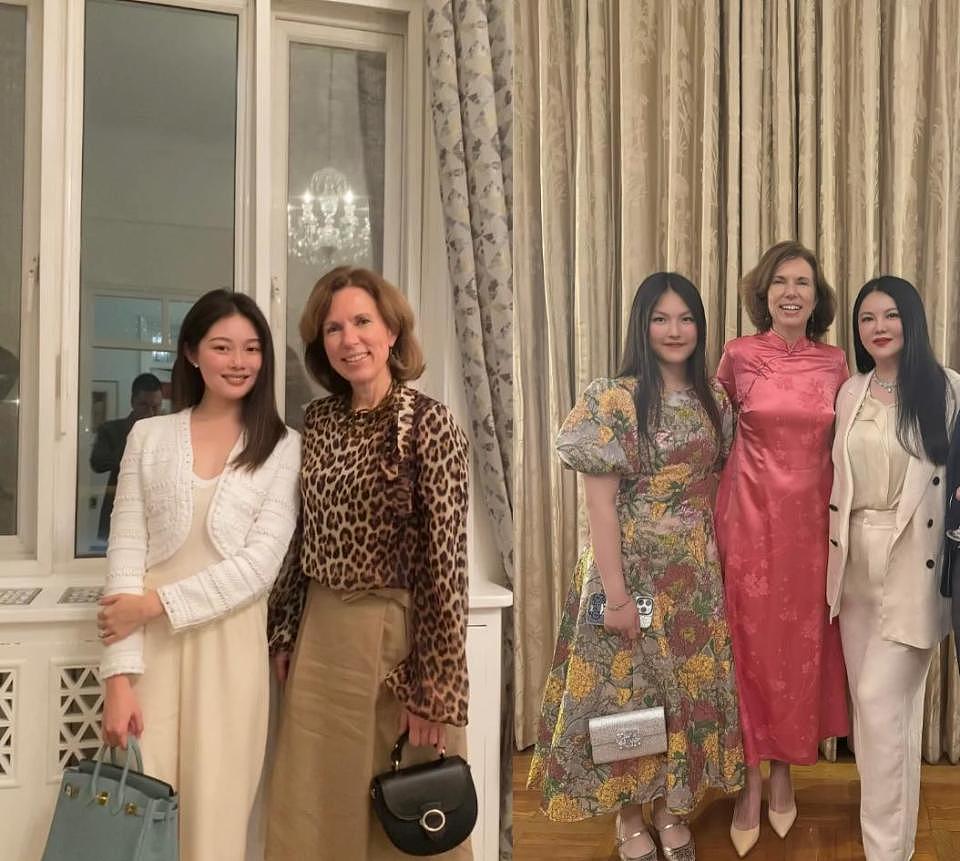 李湘携女参加英国贵族晚宴，托举式育儿惹争议，合照不等于人脉（组图） - 12
