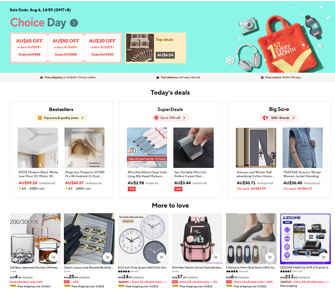 抓紧!【AliExpress】澳洲站海量商品季中大特卖+ 折上折(组图) - 1