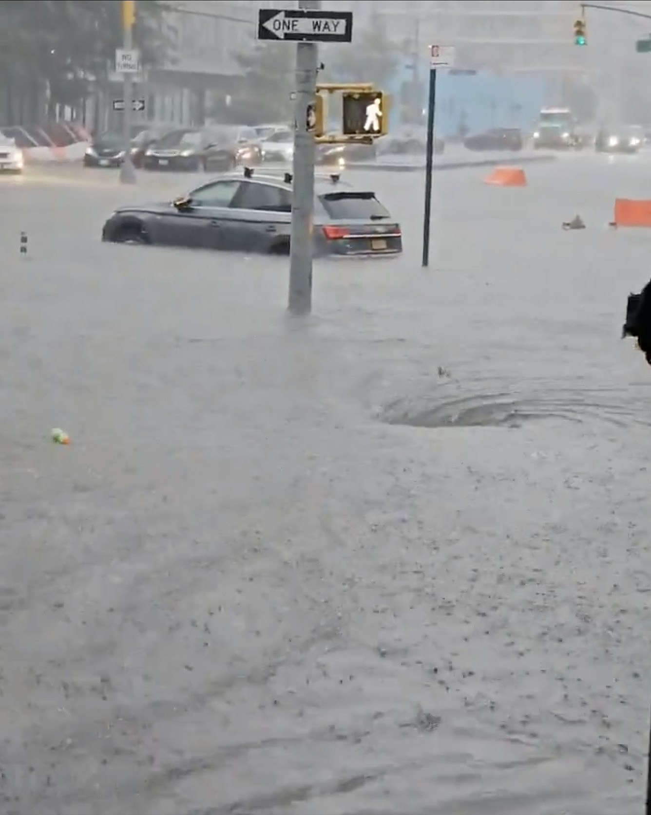纽约暴雨成灾地铁站成泽国,乘客紧握栏杆一个个爬出站(视频/组图) - 2