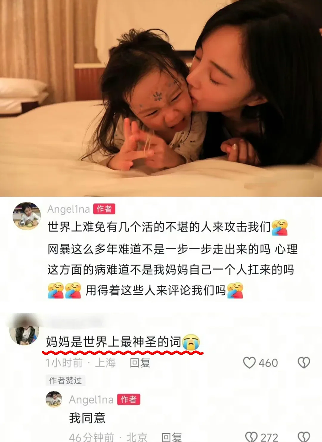 甜馨的评论区，疯子太多（组图） - 2