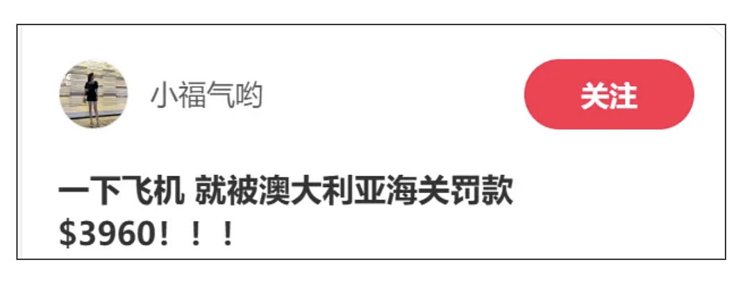 澳洲华人妈妈刚落地,被重罚$3960刀!全过程曝光,大家千万别这么干...(组图) - 1