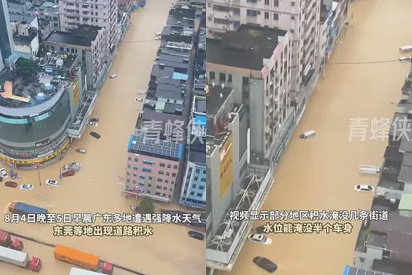 广东多地洪灾“如黄河滚滚”，汽车漂浮，水深及腰（组图） - 2