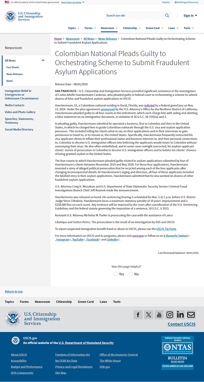 重磅!移民局开始抓庇护中介了,编造故事或被重判(组图) - 1