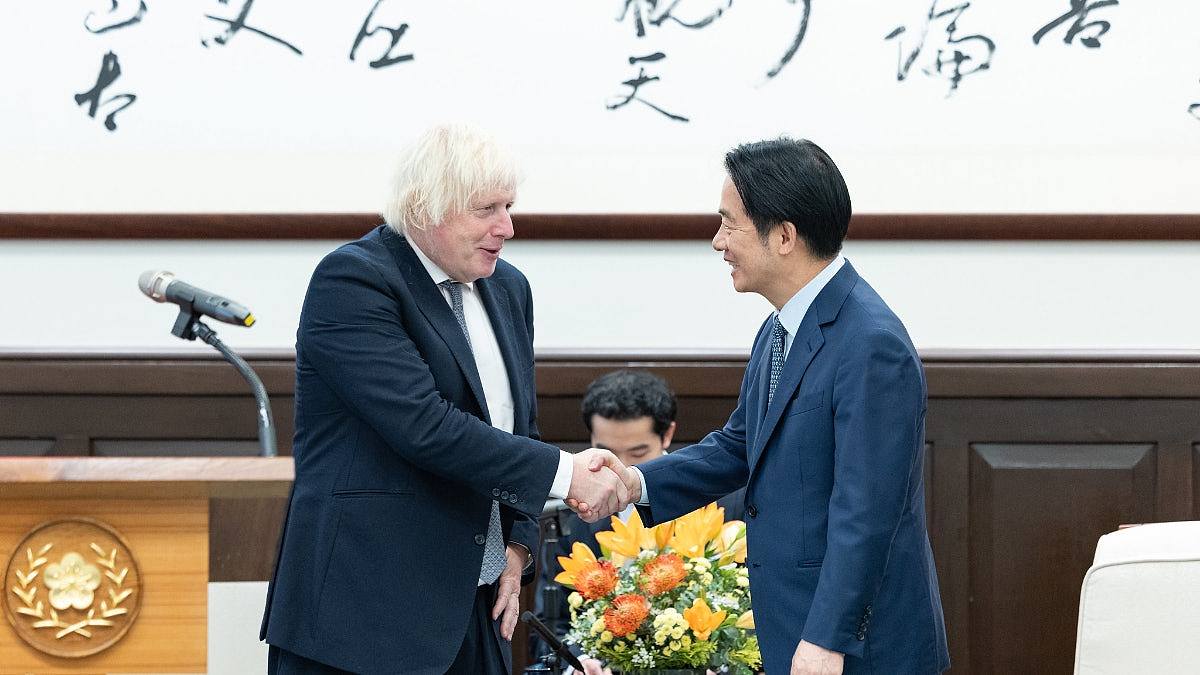 英国前首相约翰逊访台湾，与赖清德蔡英文会面！中驻英使馆：强烈谴责（组图） - 1
