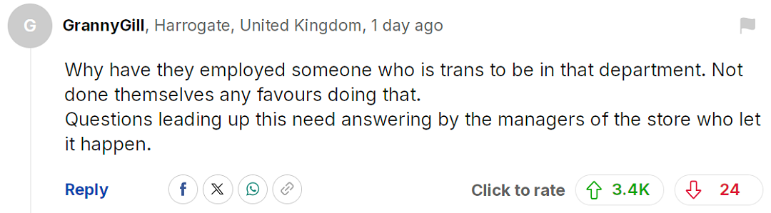 英国玛莎“翻车”！少女买内衣遭魁梧“男跨女”员工接待？母亲震怒投诉，JK罗琳怒炸开怼（组图） - 11