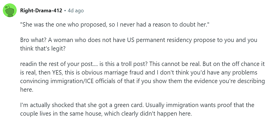 美国小哥怒了:娶了中国老婆,绿卡到手就翻脸,不给保时捷就离婚,还盯上我那套房?(组图) - 4