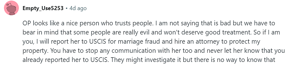 美国小哥怒了:娶了中国老婆,绿卡到手就翻脸,不给保时捷就离婚,还盯上我那套房?(组图) - 14