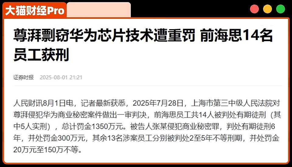 华为报警，14个前海思员工被判刑，还有大厂跟进......（组图） - 2