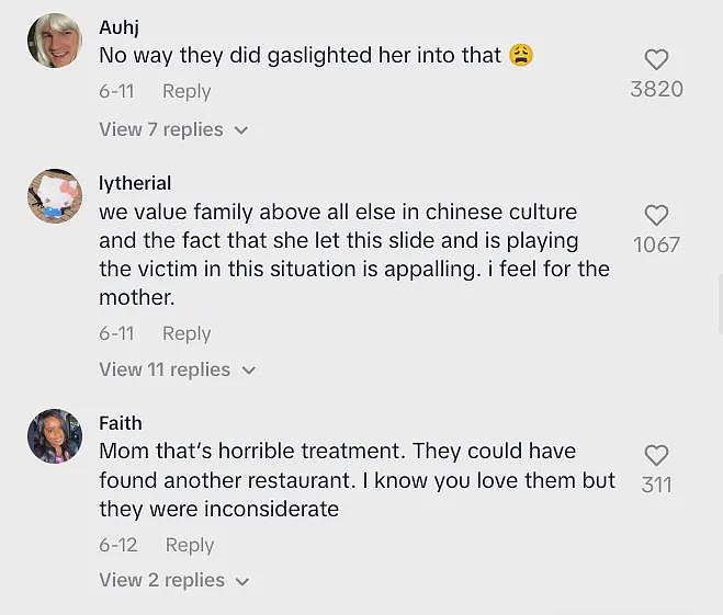 和白人老公吃大餐，让亲妈留在车上吃打包菜？华人女生被网友骂爆，回应更精彩（组图） - 20