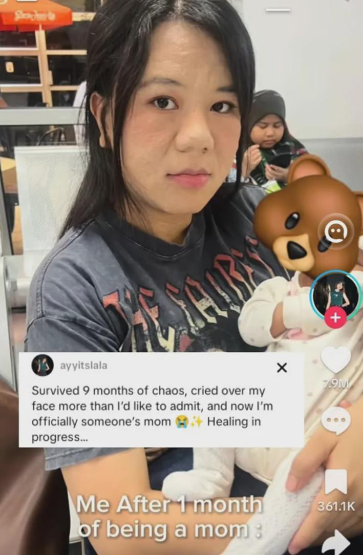 她孕前还像娃娃脸大学生，孕后直接毁容，全脸长痘！这是一个人（组图） - 17